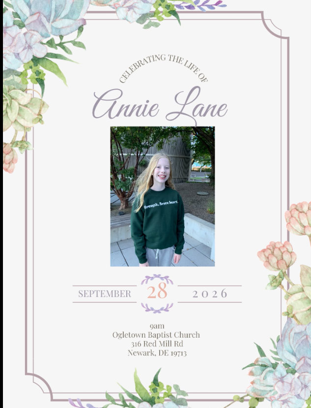 Newark Community Mourns Passing of 12-Year-Old Annie Catherine Lane